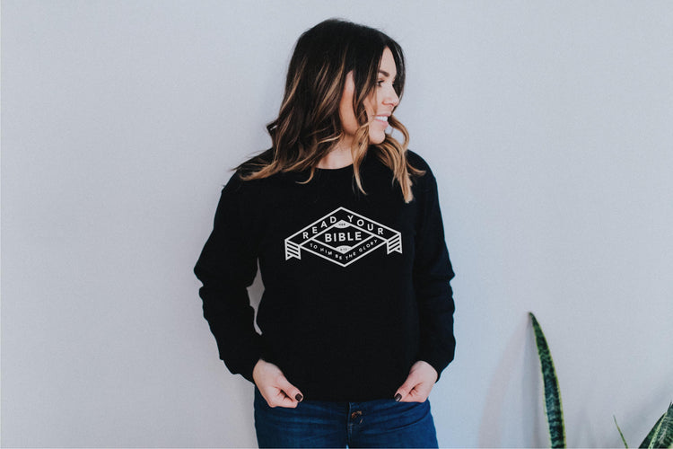 Read Your Bible: Hebrews 4:12 Sweatshirt