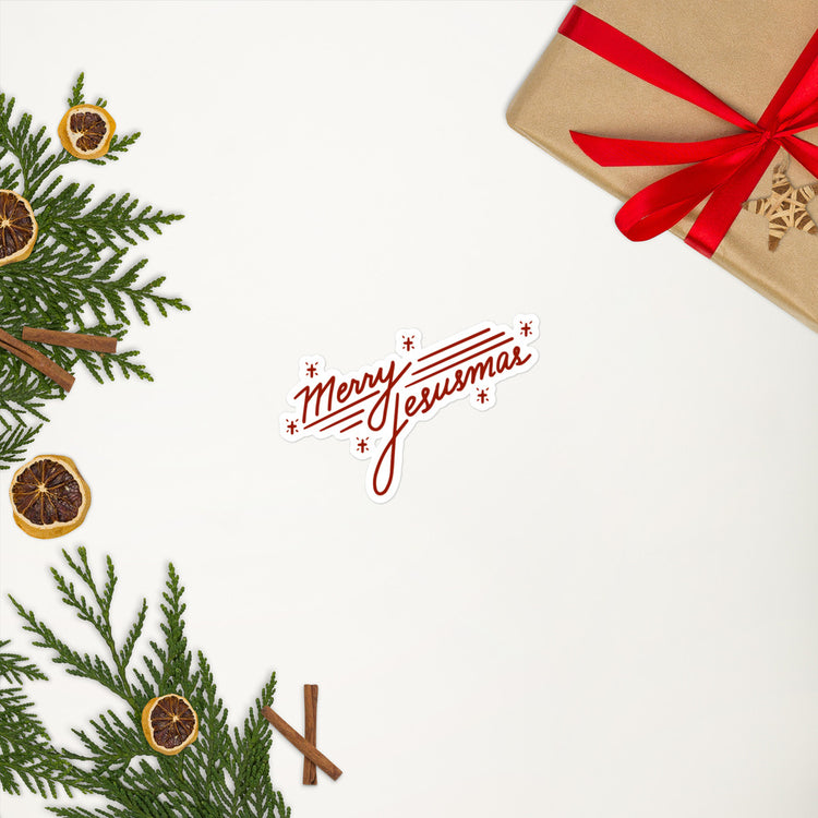 Merry Jesusmas Vinyl Sticker